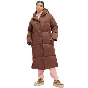 🥷🏿🥷🏿🥷🏿UGG Women's Keeley Long Puffer Coat Color: Dark Chestnut size XL